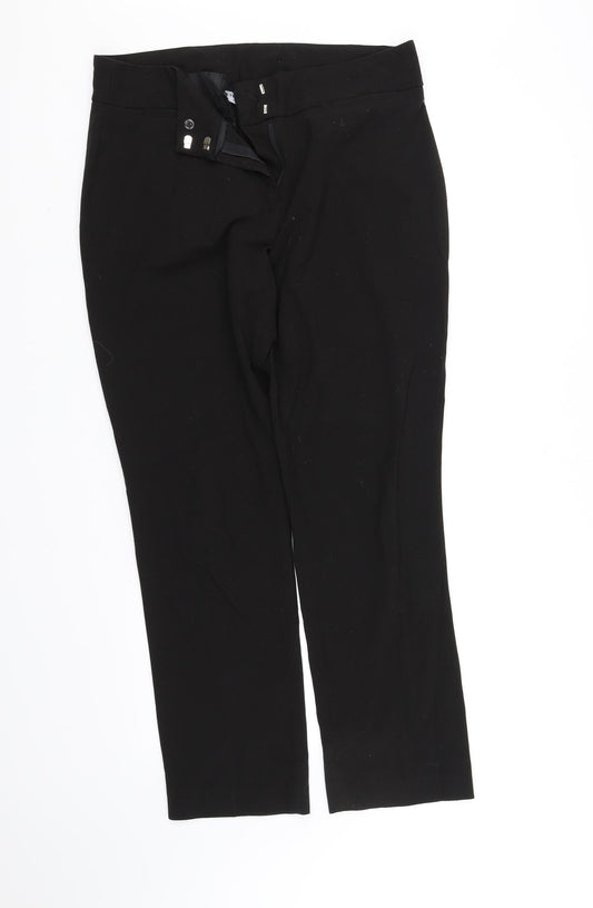 trutex Womens Black Paisley  Trousers  Size 30 in L31 in