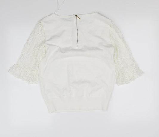 Roman Womens White   Basic Blouse Size 12