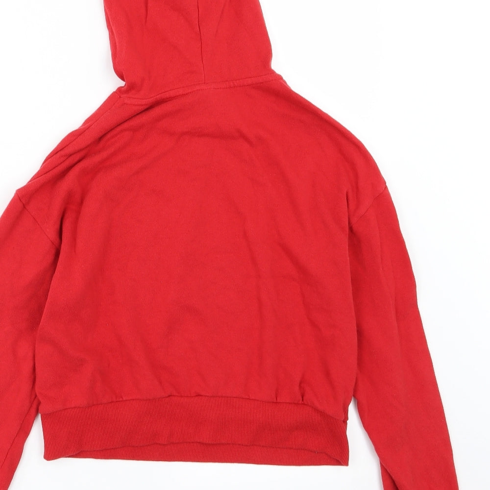 Divided by H&M Womens Red  Jersey Pullover Hoodie Size XS