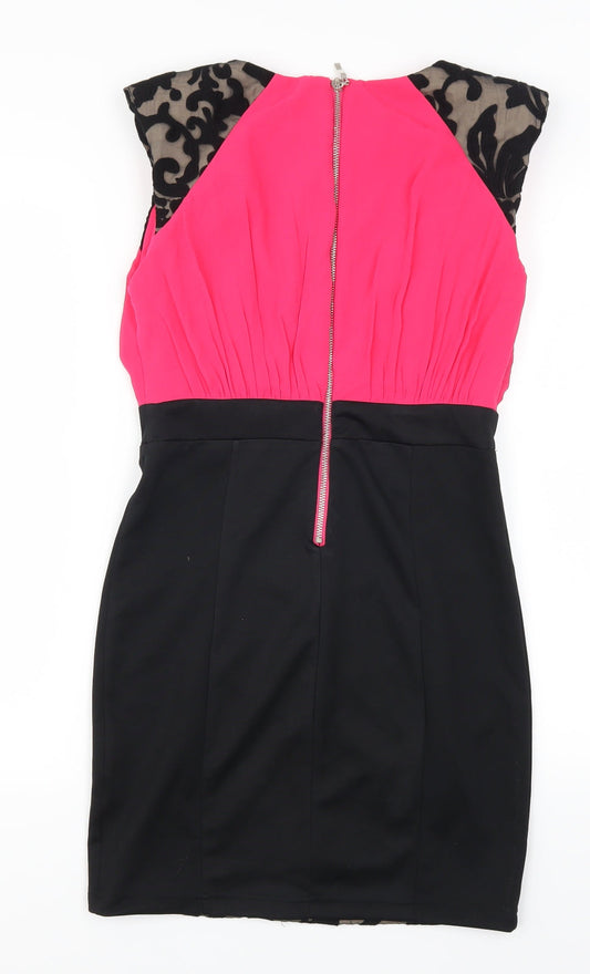 Little Mistress Womens Pink Geometric  Mini  Size 10