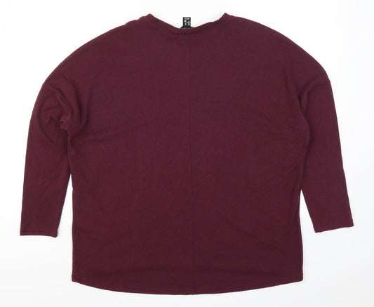 New Look Womens Purple   Pullover Jumper Size 10  - Plum
