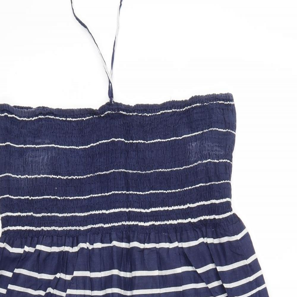 BHS Womens Blue Striped  Fit & Flare  Size 14