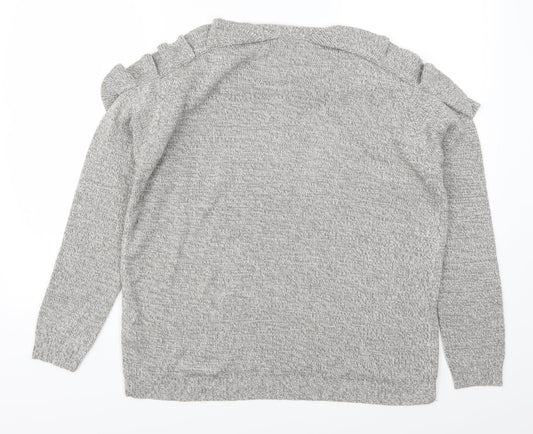 Papaya Womens Grey   Pullover Jumper Size M