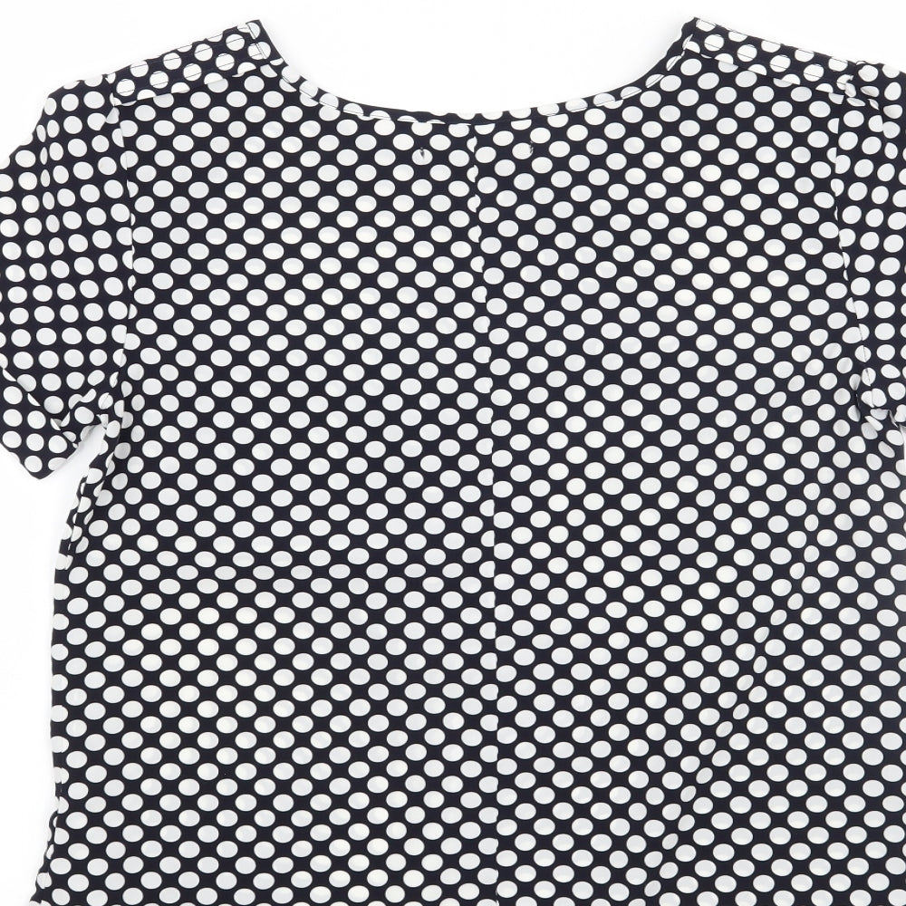 Gap Womens Blue Polka Dot  Basic Blouse Size XS