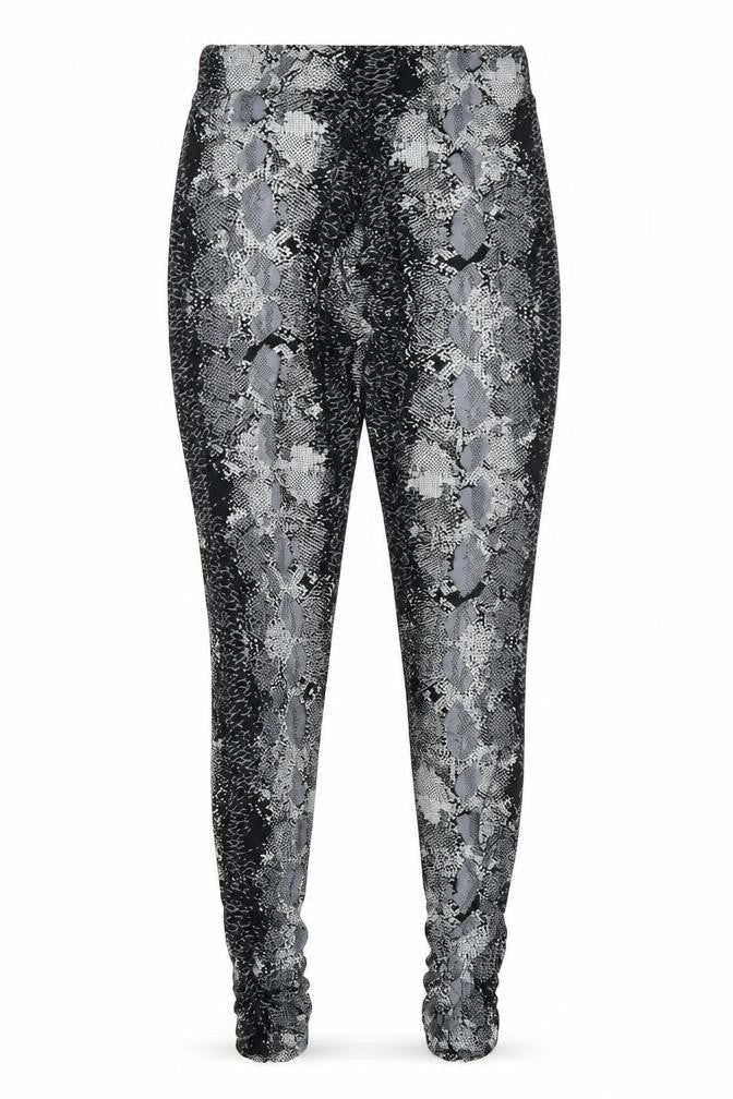 Preworn Womens Grey Animal Print  Carrot Leggings Size M L25 in