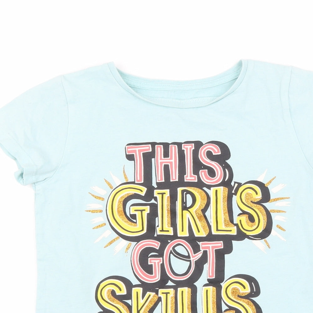 Nutmeg Girls Blue   Basic T-Shirt Size 8-9 Years