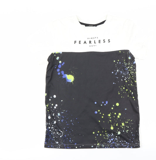 George Boys Black   Basic T-Shirt Size 10 Years