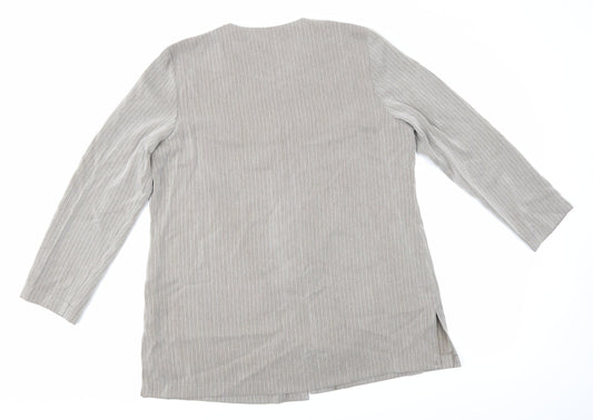 Hamells Womens Brown Striped  Jacket  Size 16