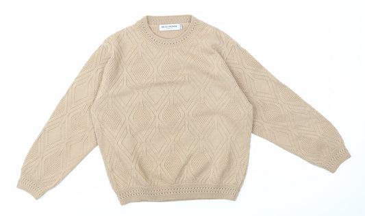 Beau Monde Womens Beige   Henley Jumper Size 14