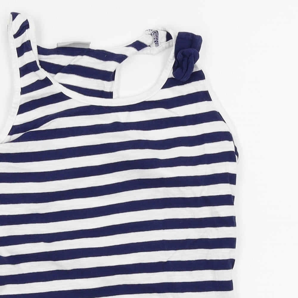 I love girls wear Girls White Striped  Camisole Tank Size 12-13 Years