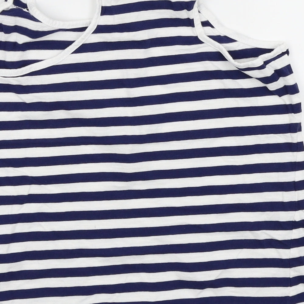 I love girls wear Girls White Striped  Camisole Tank Size 12-13 Years