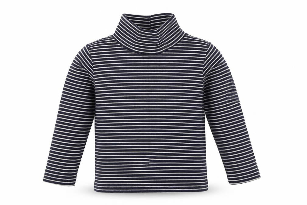Next Girls White Striped  Basic T-Shirt Size 9-12 Months