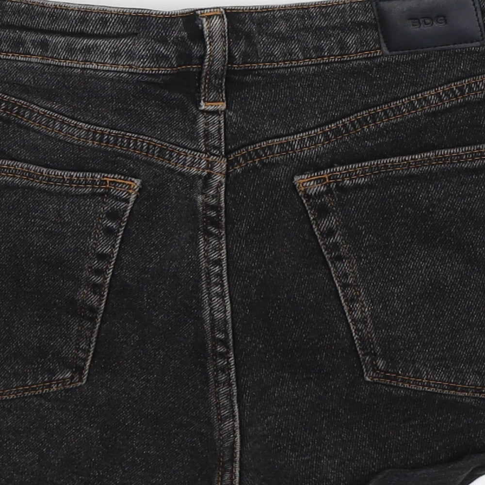 BDG Womens Black  Denim Hot Pants Shorts Size 26 in