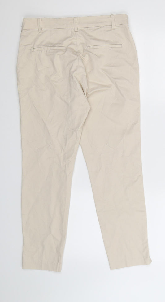 H&M Womens Beige   Trousers  Size 12 L25 in