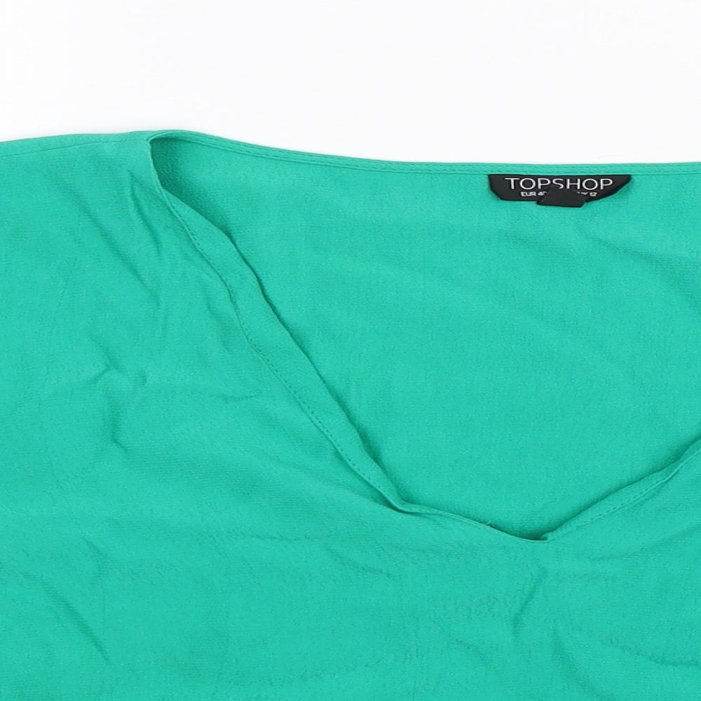 Topshop Womens Green   Basic Blouse Size 12