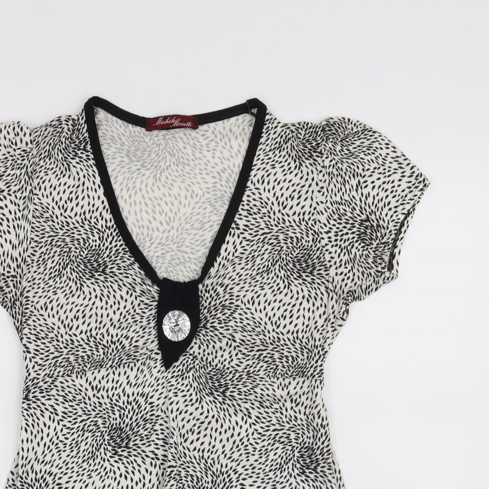 Michele Monetti Womens Black   Basic T-Shirt Size L