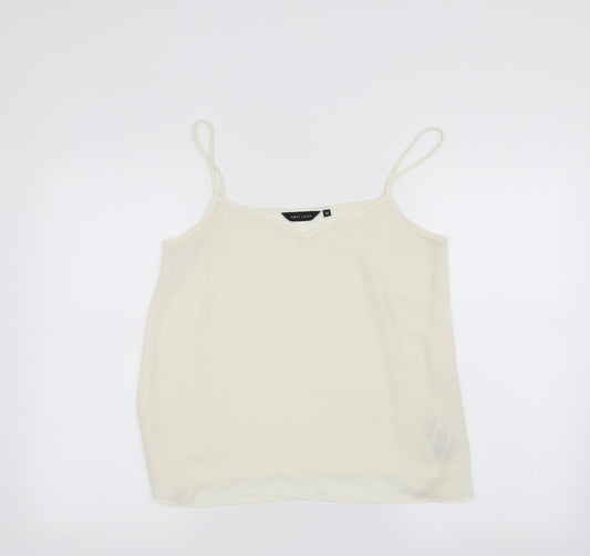 New Look Womens White   Basic Tank Size 10
