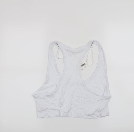 Missguided Womens White   Cropped Tank Size 16