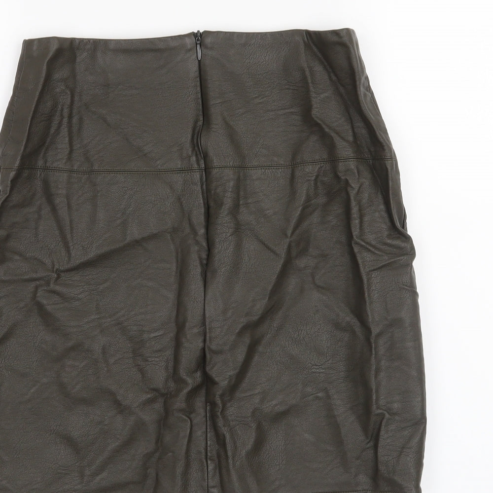 Missguided Womens Green   A-Line Skirt Size 8
