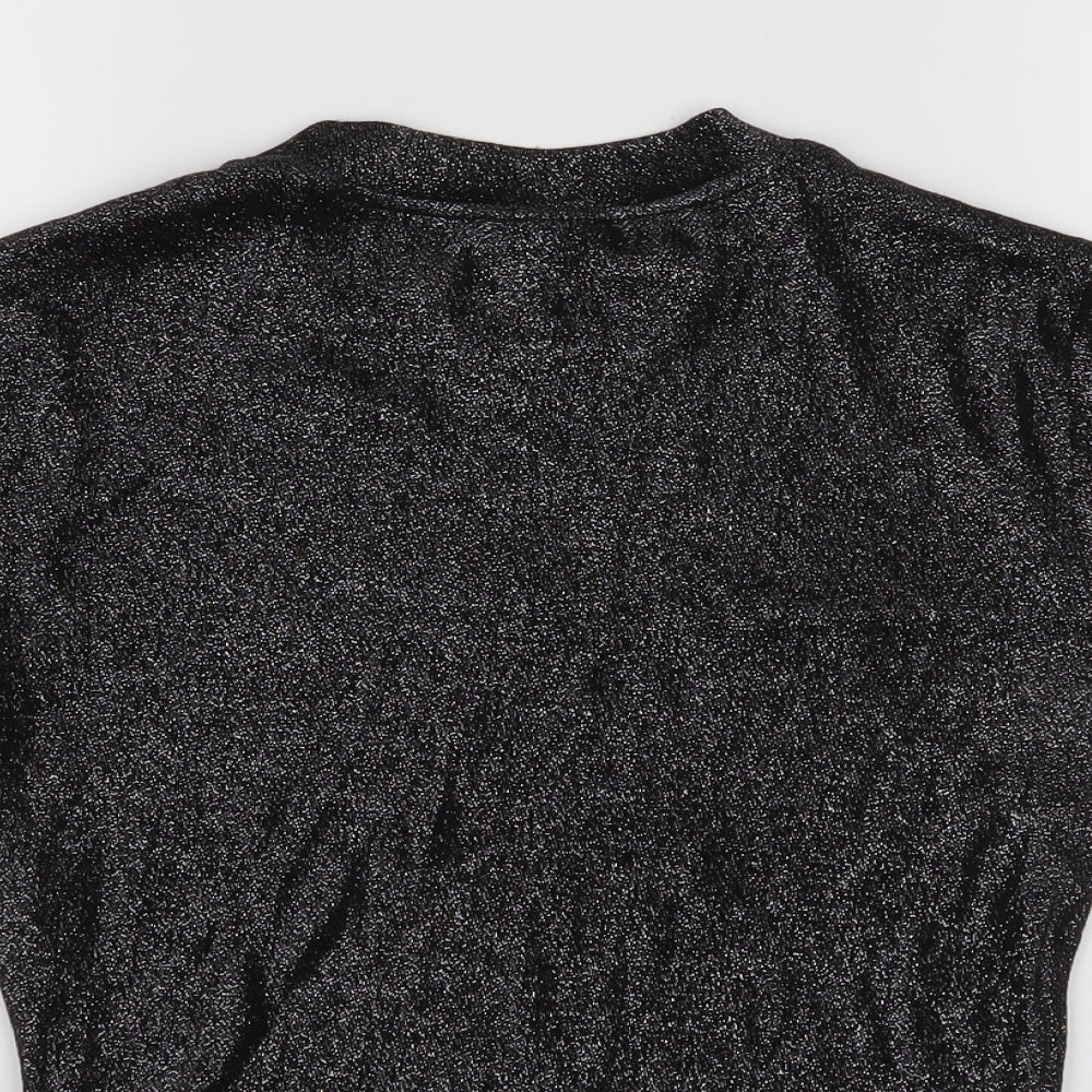 Topshop Womens Black   Basic T-Shirt Size 8
