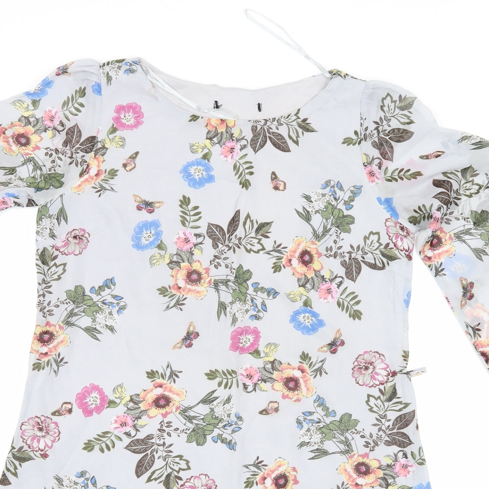 Preworn Womens Multicoloured Floral  A-Line  Size 10