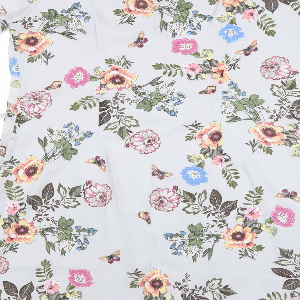 Preworn Womens Multicoloured Floral  A-Line  Size 10