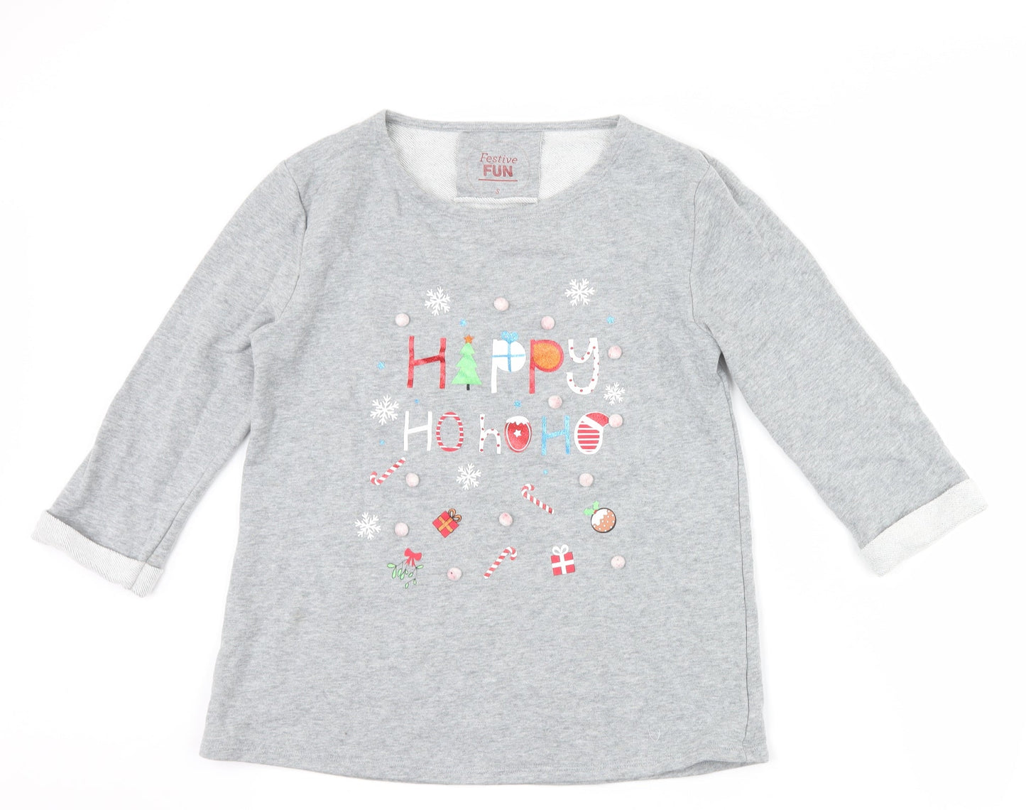 Matalan Womens Grey   Pullover Sweatshirt Size S  - christmas