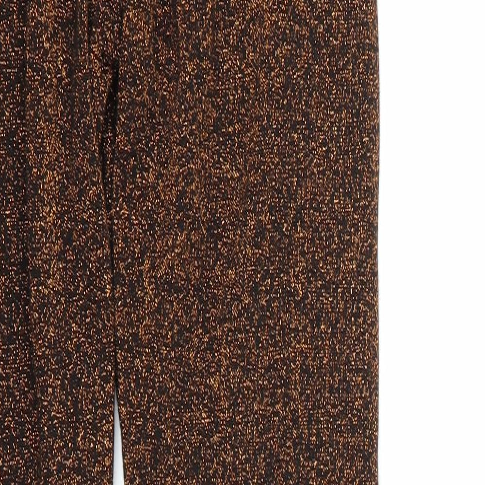 PRETTYLITTLETHING Womens Orange   Trousers  Size 4 L29 in