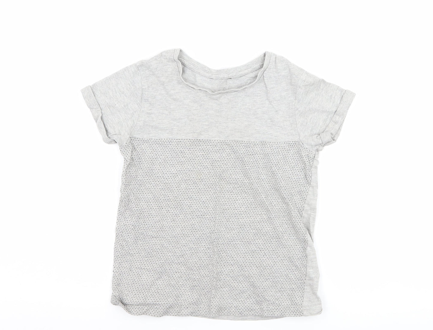 George Boys Grey Polka Dot  Basic T-Shirt Size 7-8 Years