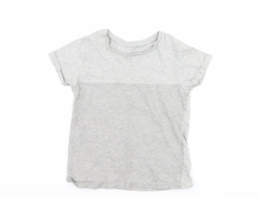 George Boys Grey Polka Dot  Basic T-Shirt Size 7-8 Years