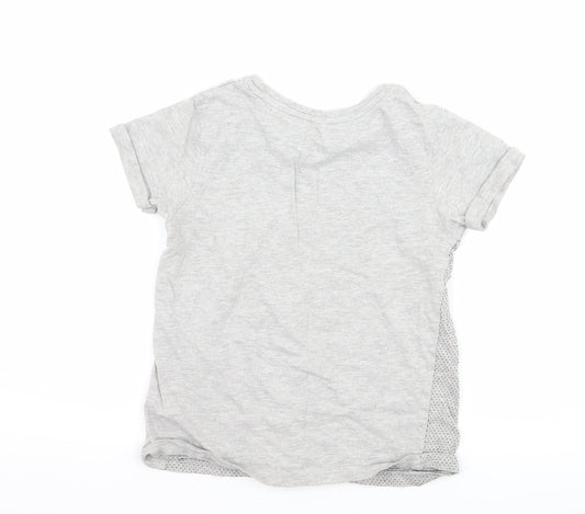 George Boys Grey Polka Dot  Basic T-Shirt Size 7-8 Years