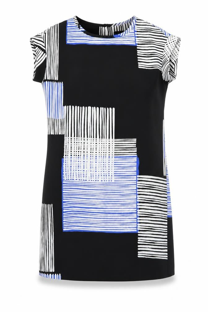 Next Womens Black Striped  Shift  Size 8