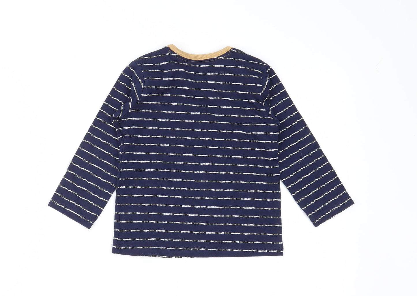 George  Blue Striped  Basic T-Shirt Size 9-12 Months