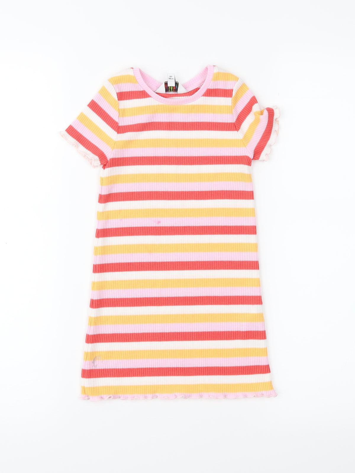 OUTFIT Girls Pink Striped  T-Shirt Dress  Size 2-3 Years