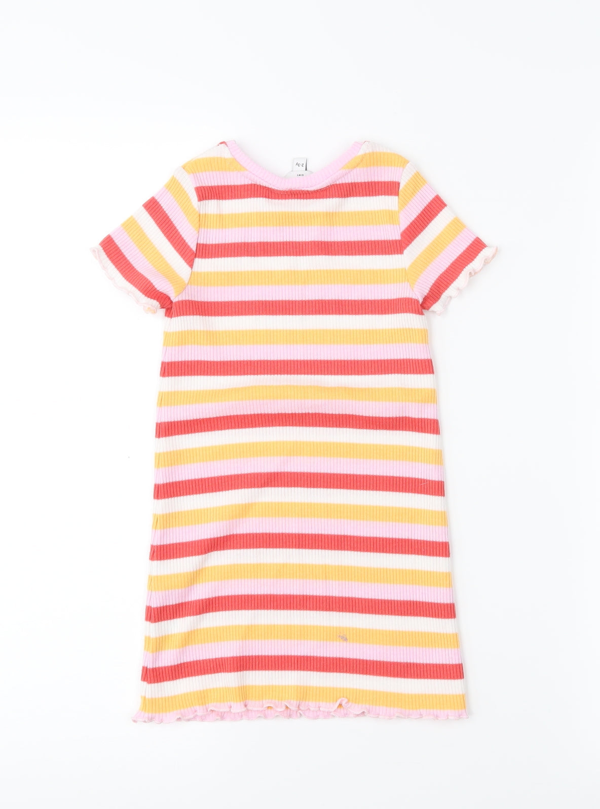 OUTFIT Girls Pink Striped  T-Shirt Dress  Size 2-3 Years