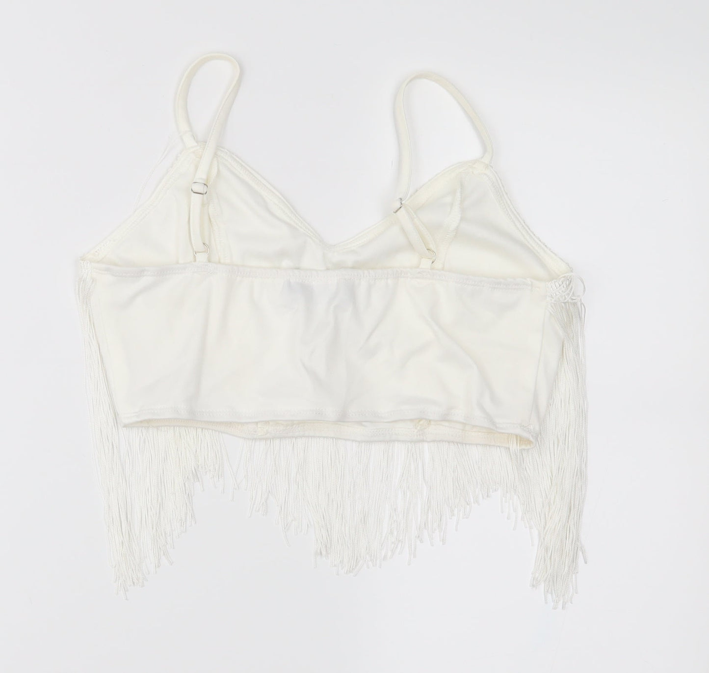 pretty little Thing Womens White   Cropped Tank Size 8