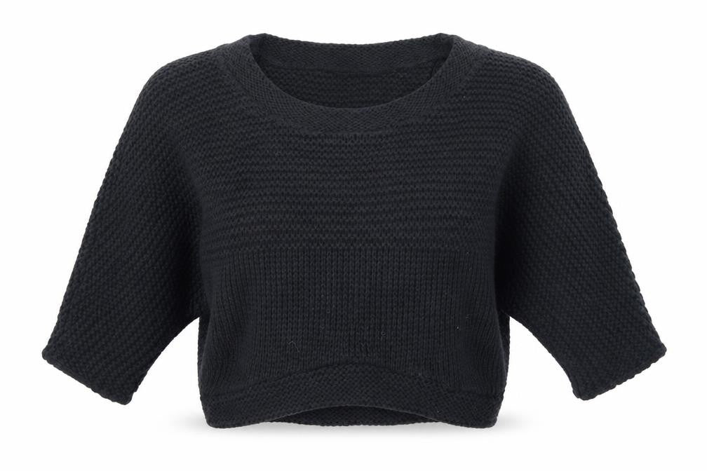 Topshop Womens Blue  Knit Pullover Jumper Size 6  - cropped