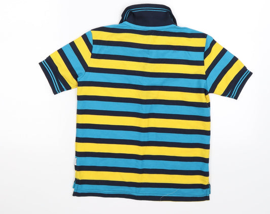 Lonsdale Boys Blue Striped  Basic Polo Size 7-8 Years