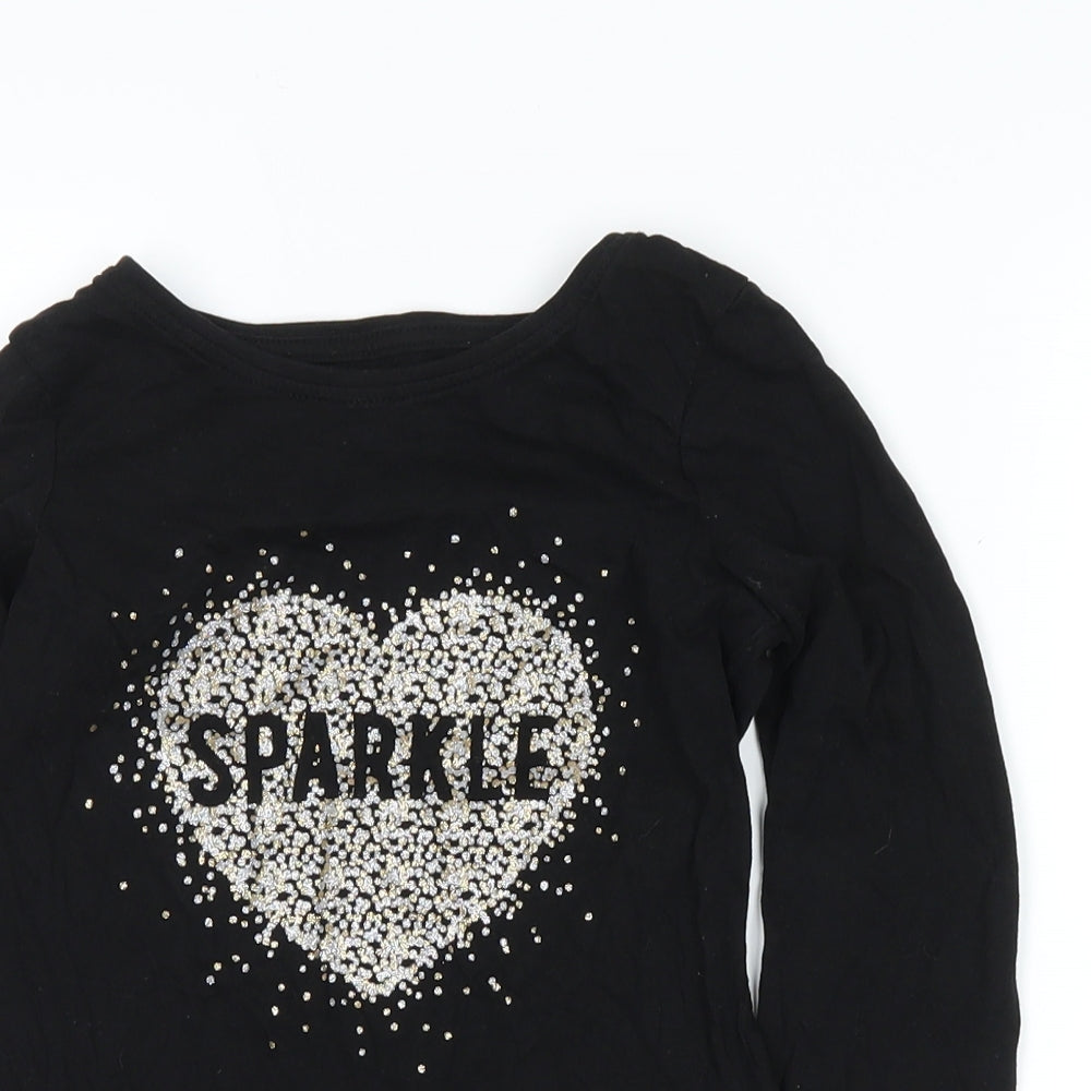 Primark Girls Black   Basic Casual Size 7-8 Years  - sparkle