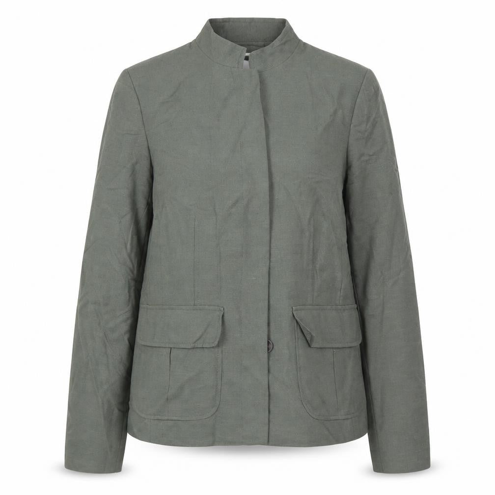 Womens UK Size 12  Lakeland Green Cotton Blazer