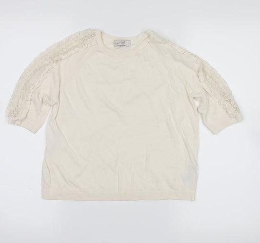 Marks and Spencer Womens White   Pullover Jumper Size 10