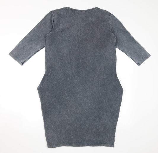 Mdg Collection Womens Grey   T-Shirt Dress  Size M