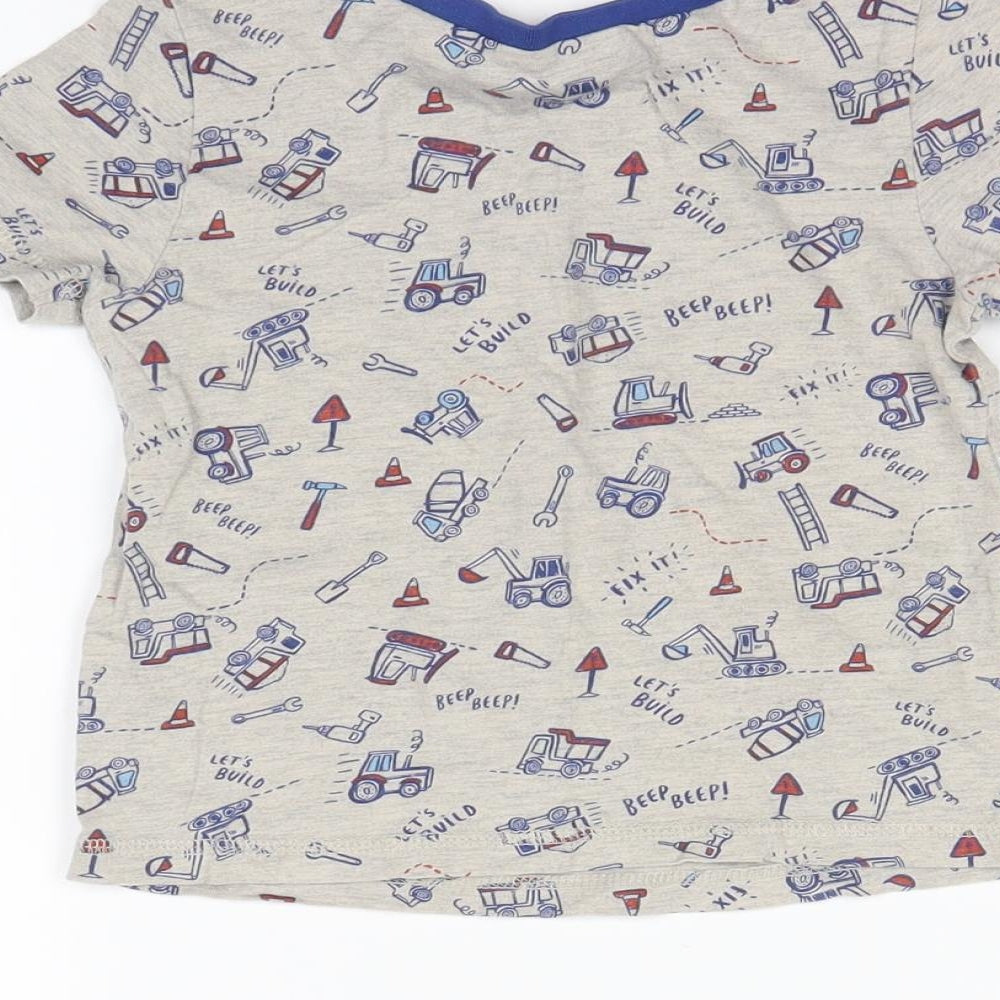 George Boys Grey Polka Dot  Basic T-Shirt Size 2-3 Years
