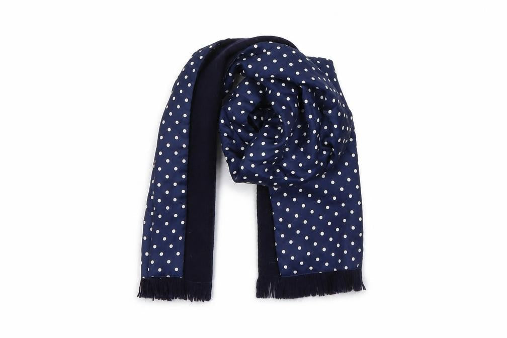 Front view of Preworn girls’ blue polka dot scarf scarves & wraps one size