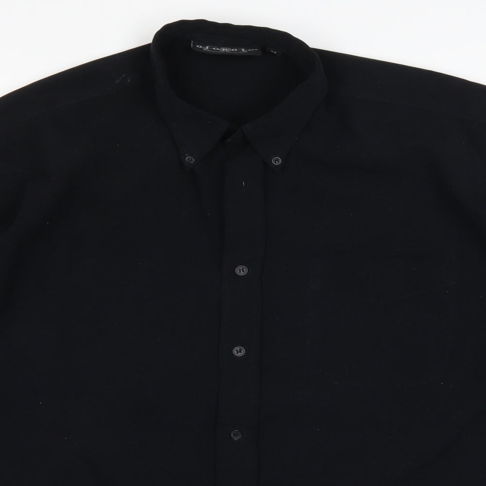 Giorgio Mens Black    Button-Up Size M
