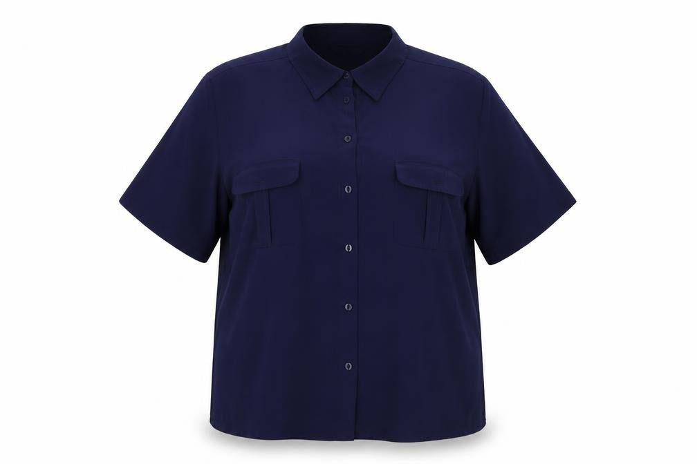 Bonmarché Womens Blue   Basic Button-Up Size 18