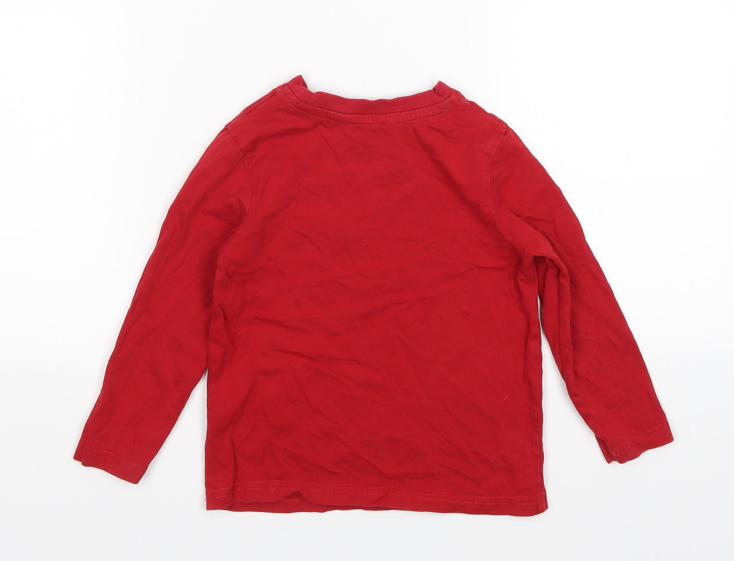George Boys Red   Basic T-Shirt Size 2-3 Years