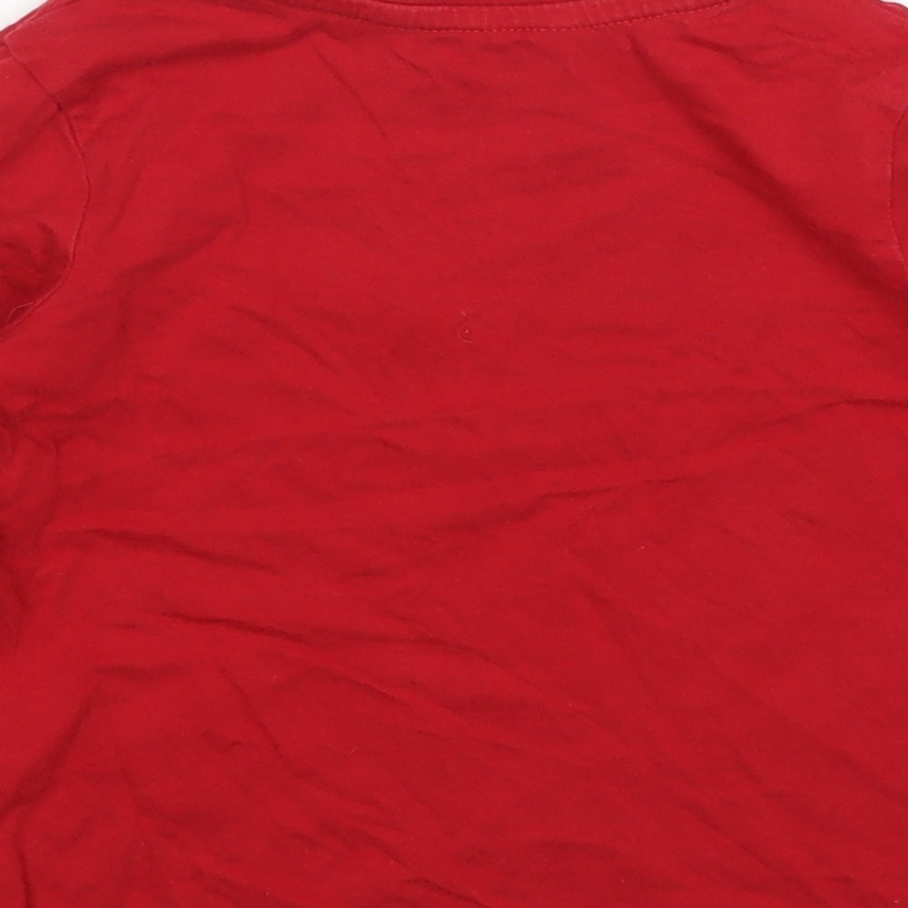 George Boys Red   Basic T-Shirt Size 2-3 Years