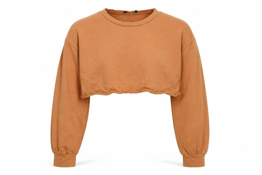 PRETTYLITTLETHING Womens Orange   Pullover Jumper Size 8  - Cropped