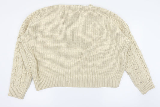 New Look Womens White   Pullover Jumper Size 12